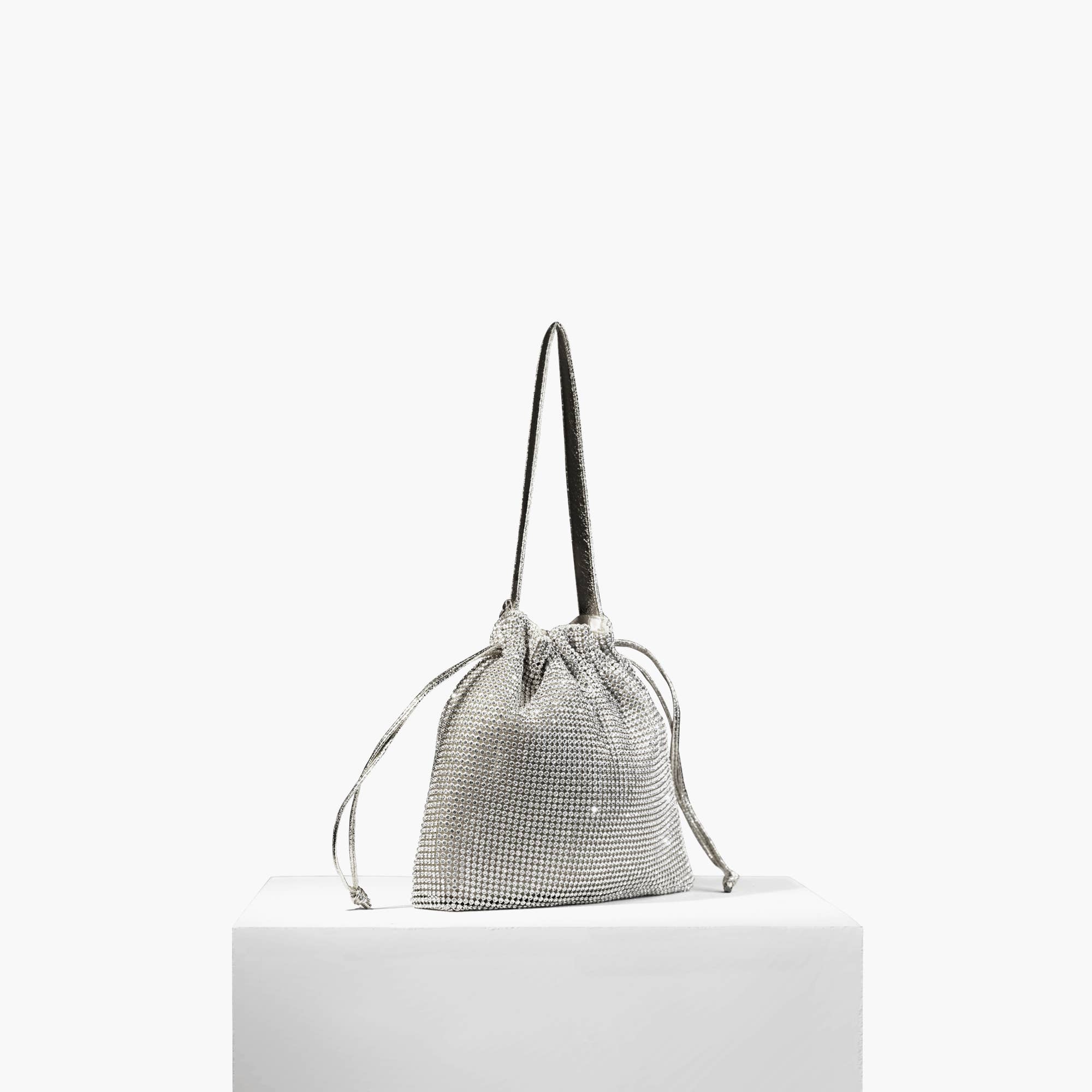 Silver pouch purse hot sale