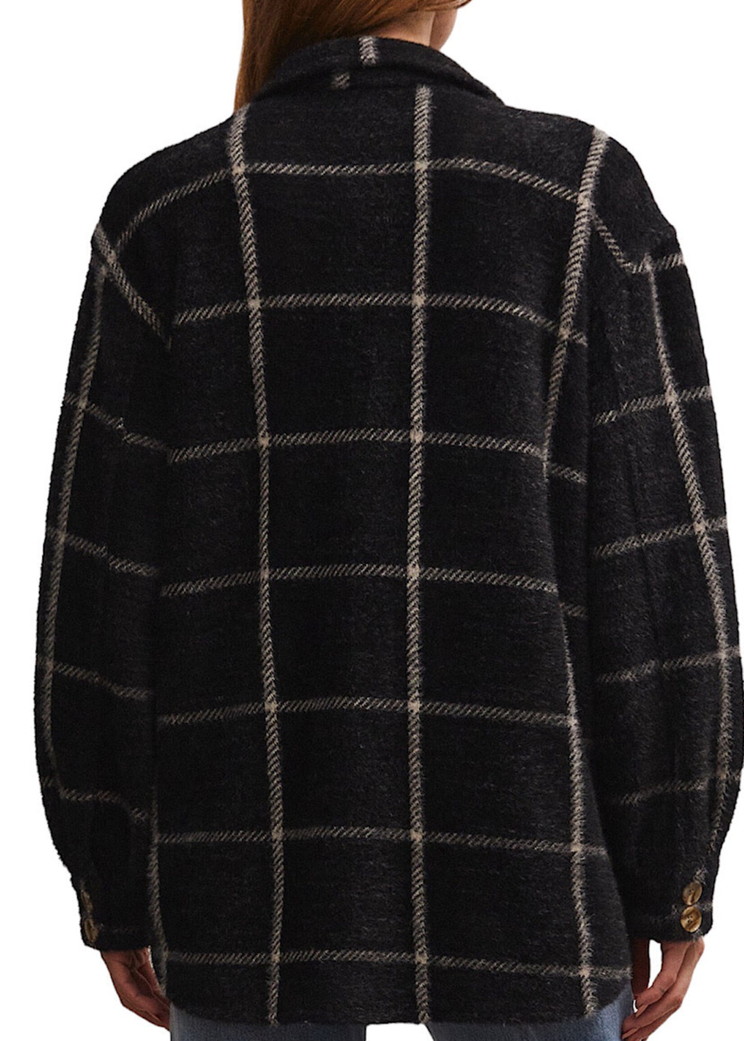 Black Plaid Tucker Jacket