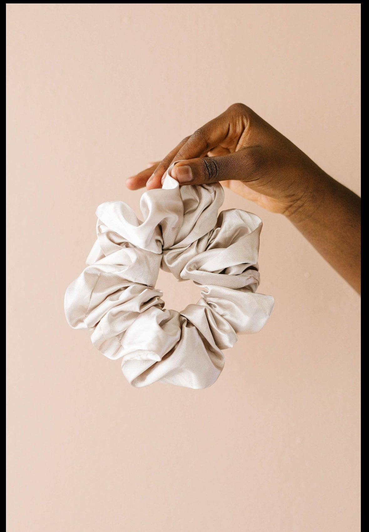 Clay Satin Jumbo Scrunchie