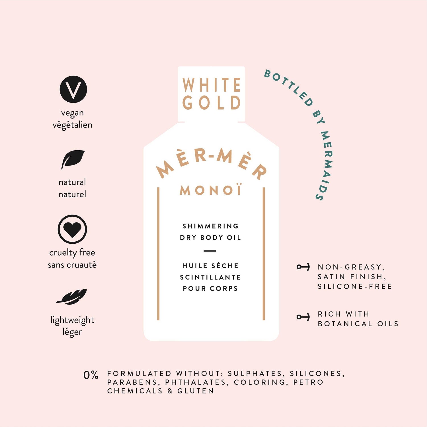 Mèr-Mèr Monoï White Gold Shimmering Dry Body Oil