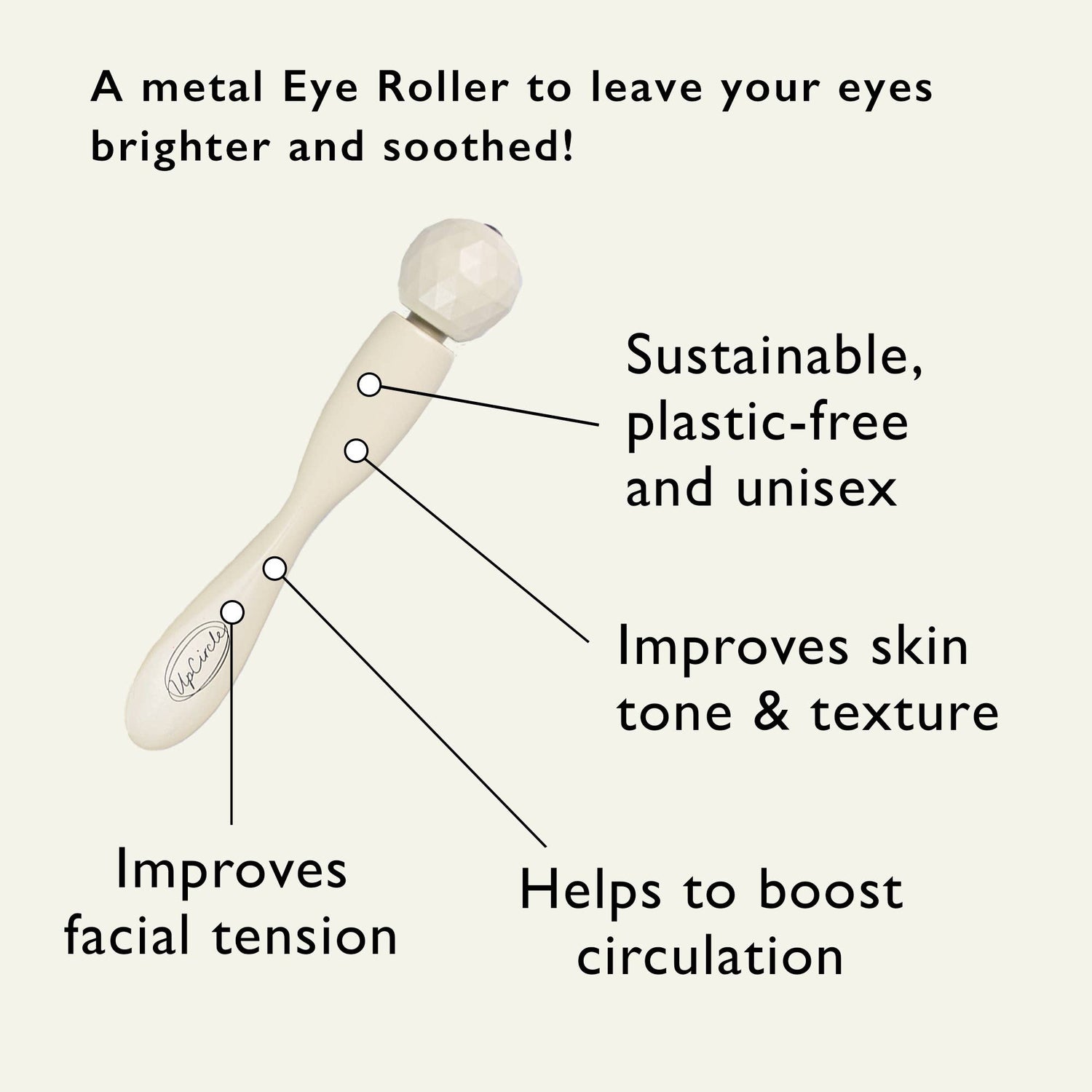 Plastic Free Eco Eye Roller for dark circles + puffy eyes