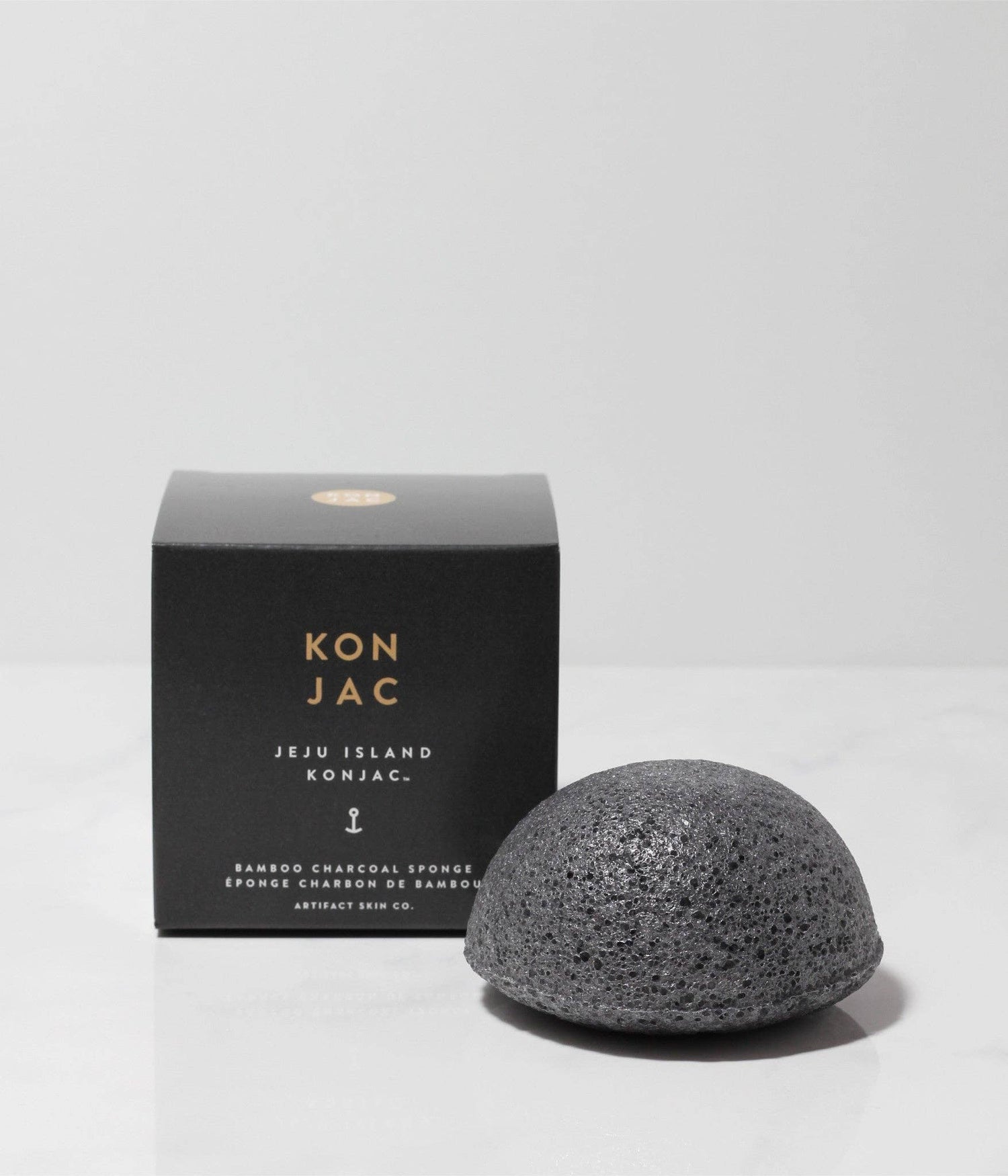 Jeju Island Bamboo Charcoal Konjac Facial Sponge